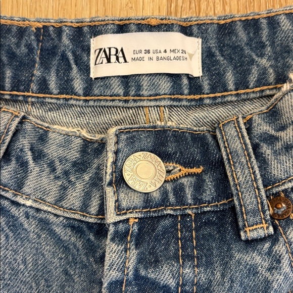 Zara Distressed Women’s Button-fly Jeans Size 4 - Picture 3 of 6